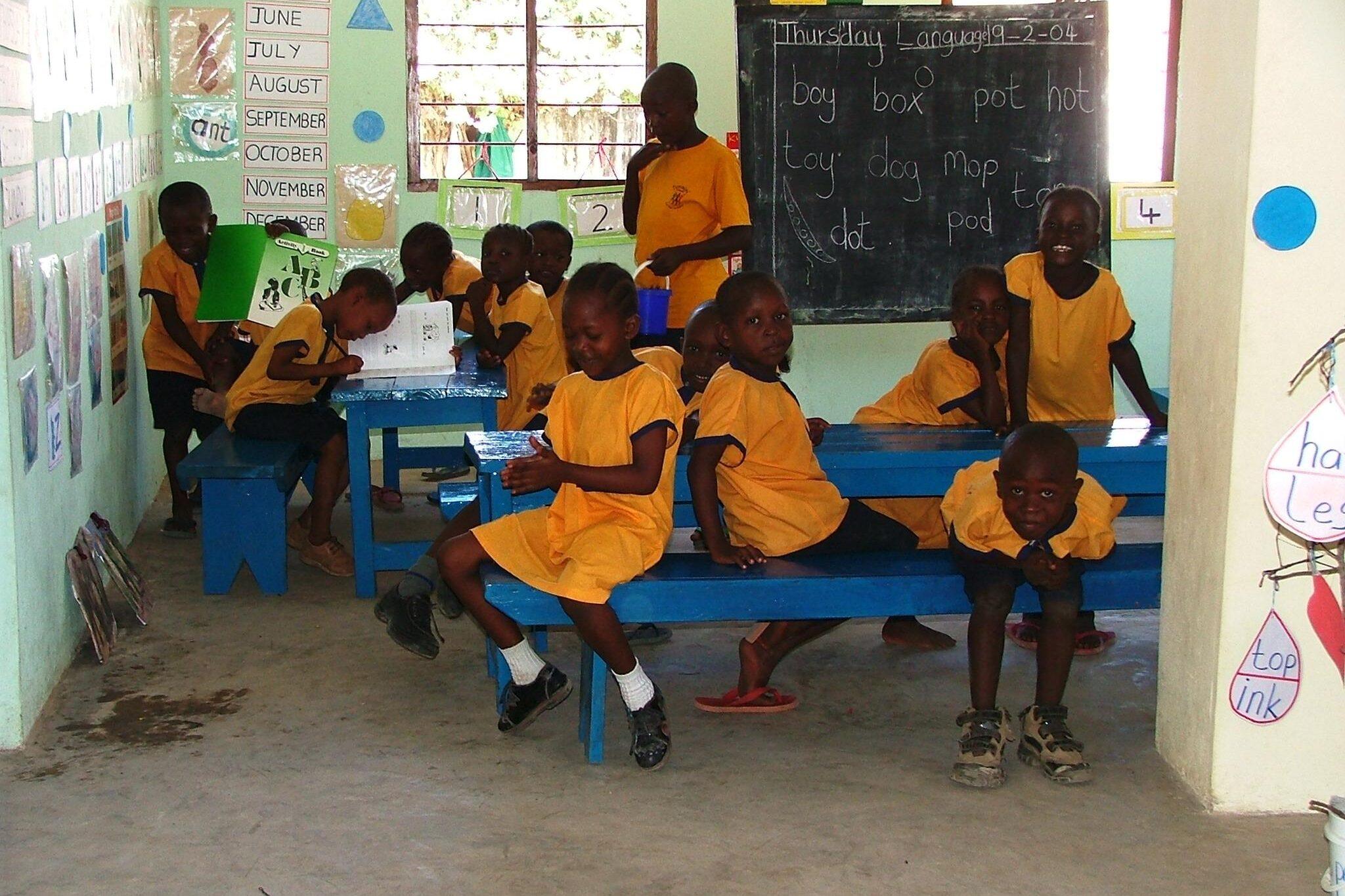 Students learning at Tumaini School