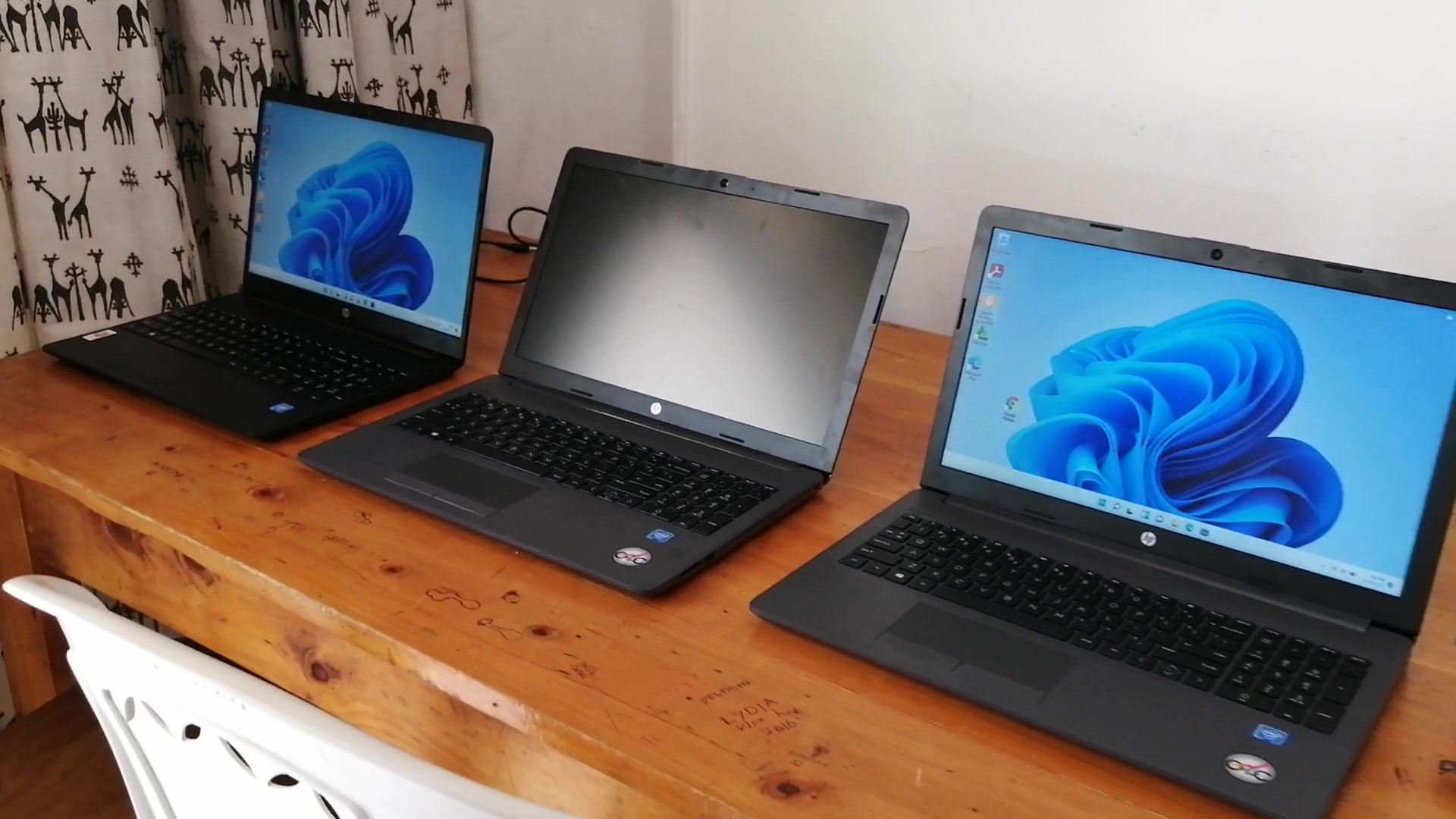 Classroom laptop setup