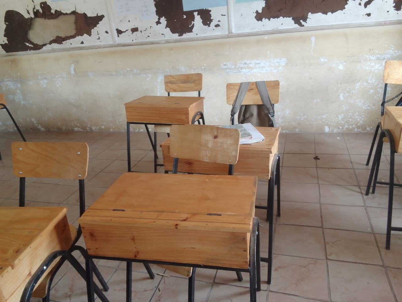 Craftsman building new desks